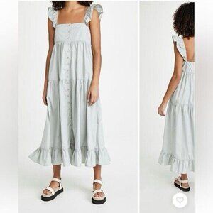 Women’s En Saison‎ Tiered Midi Dress in Sage Small S